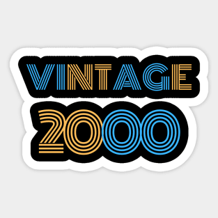 Vintage 2000 - 20th Birthday Gift Sticker